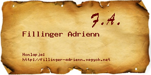 Fillinger Adrienn névjegykártya